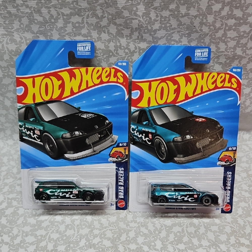 Hot Wheels Honda Civic Custom Super Treasure Hunt & Regular Car